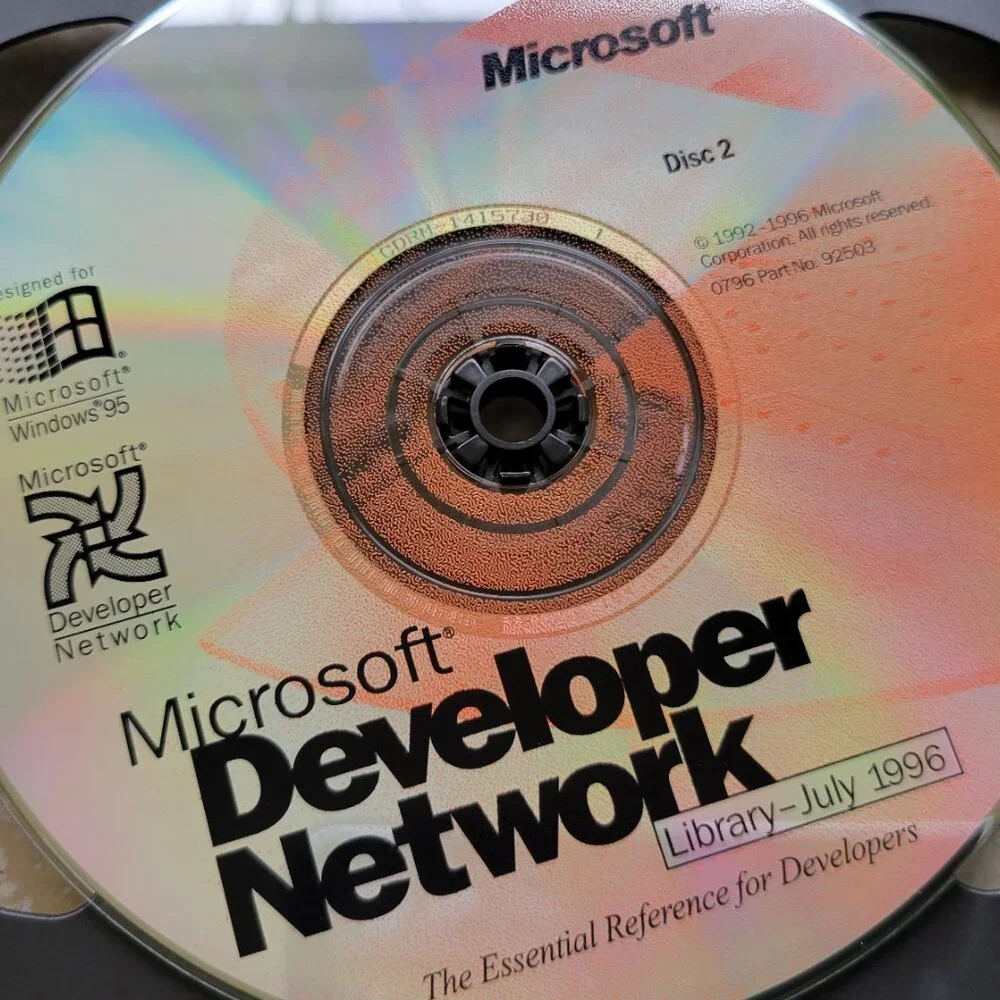 Vintage - Microsoft Developer Network Library, July 1996, 2 CDs